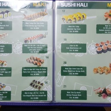 Thực đơn- Quán Ăn Hali Sushi - Nguyễn Văn Lượng