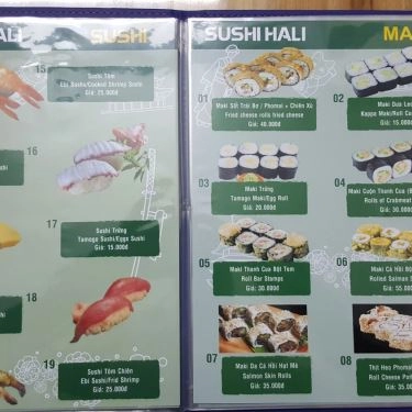Thực đơn- Quán Ăn Hali Sushi - Nguyễn Văn Lượng