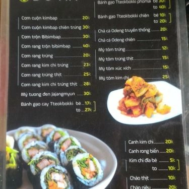 Thực đơn- Quán Ăn Hàn Việt Fastfood - Trần Phú