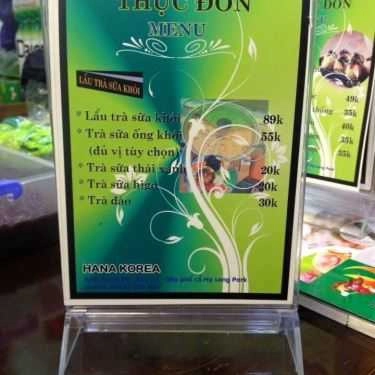 Thực đơn- Hana Korea - Mỳ Cay 7 Cấp Độ & Lẩu Trà Sữa Khói