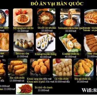 Thực đơn- Hana Korea - Mỳ Cay 7 Cấp Độ & Lẩu Trà Sữa Khói