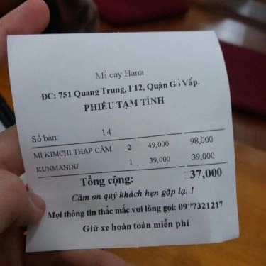 Tổng hợp- Quán Ăn Hana - Mì Cay 7 Cấp Độ Hàn Quốc - Quang Trung