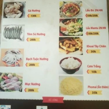 Thực đơn- Quán Ăn HanKang Quán - Lẩu Nướng Hàn Quốc