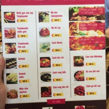 Thực đơn- Quán Ăn HanKang Quán - Lẩu Nướng Hàn Quốc