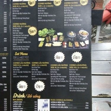 Thực đơn- Quán Ăn Hanoi Taste - Lẩu Nướng Hà Thành