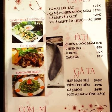 Thực đơn- Haru Haru - Quán Ăn Gia Đình