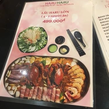 Thực đơn- Haru Haru - Quán Ăn Gia Đình