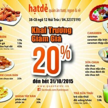 Thực đơn- Quán Ăn Hạt Dẻ Quán - Đồ Ăn Vặt