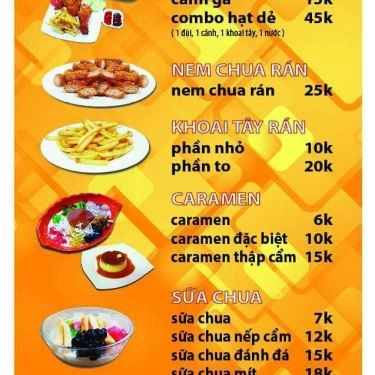 Thực đơn- Quán Ăn Hạt Dẻ Quán - Đồ Ăn Vặt
