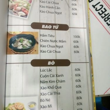 Thực đơn- Quán Ăn Hào Nướng - Lê Văn Lương