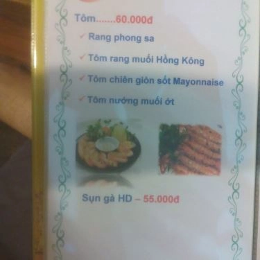 Thực đơn- Quán Ăn HD Quán - Lẩu Cá Bớp - Thanh Đa