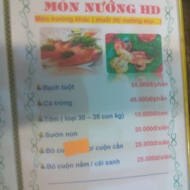 Tổng hợp- Quán Ăn HD Quán - Lẩu Cá Bớp - Thanh Đa