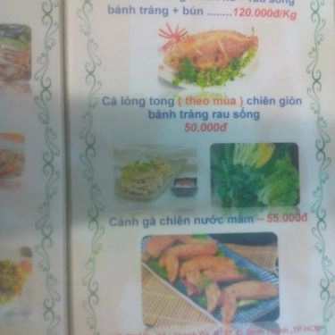 Thực đơn- Quán Ăn HD Quán - Lẩu Cá Bớp - Thanh Đa