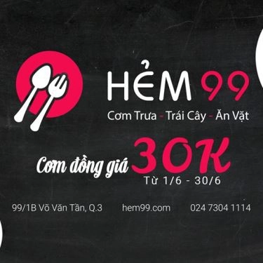 Thực đơn- Quán Ăn Hẻm 99 - Cơm Trưa & Ăn Vặt