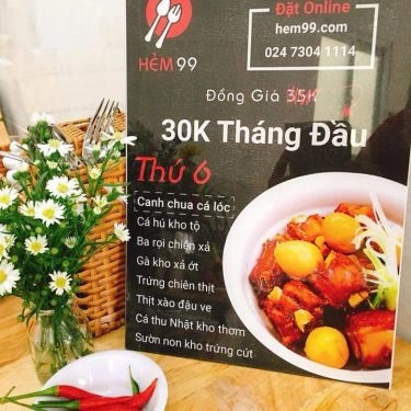 Thực đơn- Quán Ăn Hẻm 99 - Cơm Trưa & Ăn Vặt