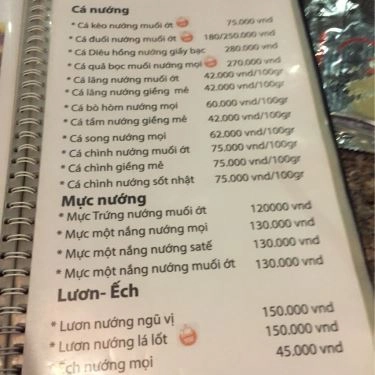 Thực đơn- Quán Ăn Hẻm Quán - 66 Hoàng Cầu