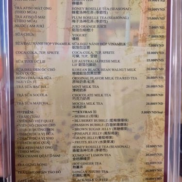 Thực đơn- Quán Ăn Hi Sandwich