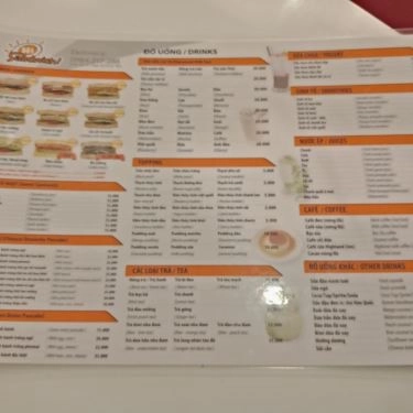 Thực đơn- Quán Ăn Hi Sandwich