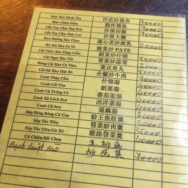 Thực đơn- Quán Ăn Hiền Ký - Cơm Gà Xối Mỡ