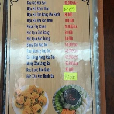 Thực đơn- Hiếu Mập - Quán Ăn Gia Đình
