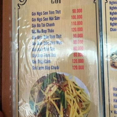 Thực đơn- Hiếu Mập - Quán Ăn Gia Đình