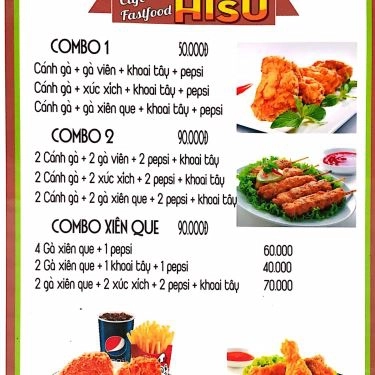 Thực đơn- Quán Ăn Hisu - Chicken Go