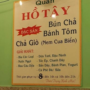 Tổng hợp- Quán Ăn Quán Hồ Tây - Bún Chả & Bánh Tôm