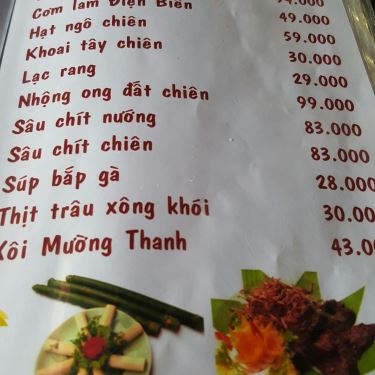 Thực đơn- Nhà Hàng Hoa Ban - Đặc sản Tây Bắc