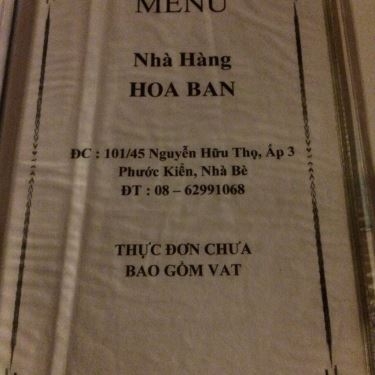 Thực đơn- Nhà Hàng Hoa Ban - Đặc sản Tây Bắc