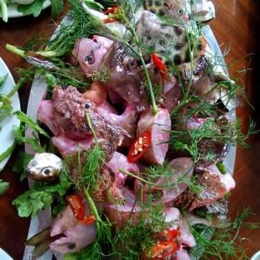 Món ăn- Hoa Biển - Lẩu Thuyền Chài & Chả Cá Ót