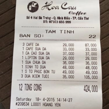 Tổng hợp- Quán Ăn Hoa Cau - Cafe & Restaurant