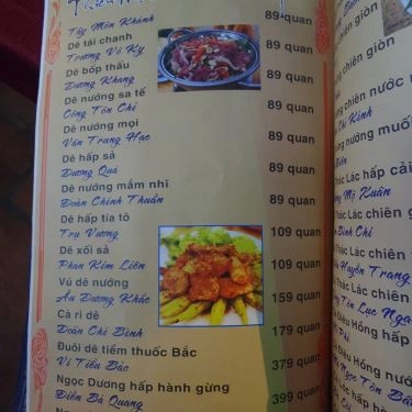 Thực đơn- Quán Ăn Hoa Đăng Tửu Phùng