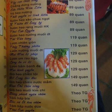 Thực đơn- Quán Ăn Hoa Đăng Tửu Phùng