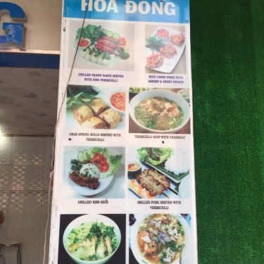 Thực đơn- Quán Ăn Hoa Đông Quán - Bún Chả