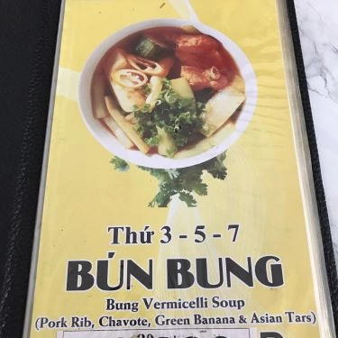 Thực đơn- Quán Ăn Hoa Đông Quán - Bún Chả