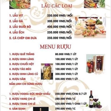 Thực đơn- Nhà Hàng Hòa Lạc Quán - Lẩu & Món Việt