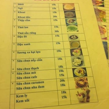 Thực đơn- Quán Ăn Hoa Mai - Đồ Ăn Vặt
