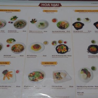 Thực đơn- Nhà Hàng Hoa Mai - Apricot Restaurant - Sân Bay