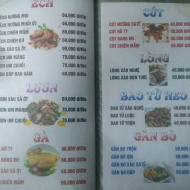Thực đơn- Quán Ăn Hoa Mập Quán - Cá Đuối Nướng