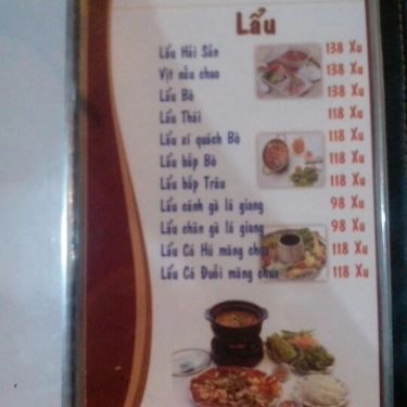Thực đơn- Quán Ăn Hoa Sữa Quán - Nướng & Lẩu