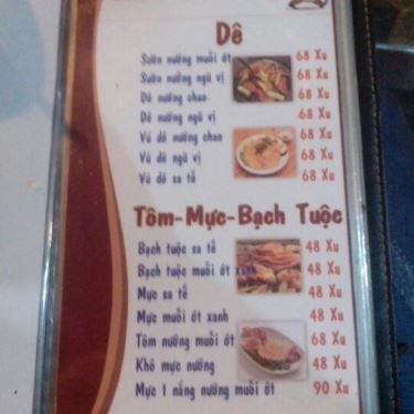 Thực đơn- Quán Ăn Hoa Sữa Quán - Nướng & Lẩu
