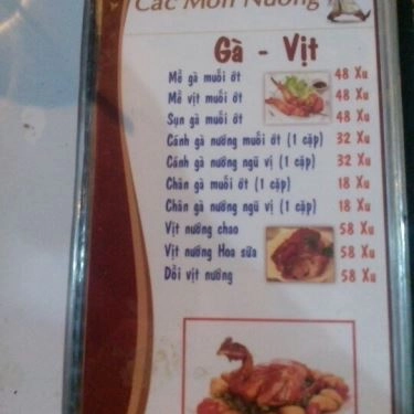 Thực đơn- Quán Ăn Hoa Sữa Quán - Nướng & Lẩu