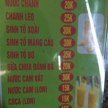 Thực đơn- Quán Ăn Hoàng Bèo - Đặc Sản Đà Nẵng - Nguyễn Ngọc Vũ