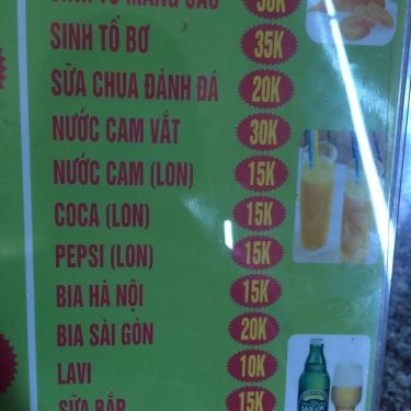 Thực đơn- Quán Ăn Hoàng Bèo - Đặc Sản Đà Nẵng - Nguyễn Ngọc Vũ