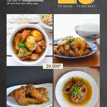 Thực đơn- Quán Ăn Hoàng - Bò Sệt & Gà Sệt