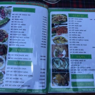 Thực đơn- Quán Ăn Hoàng Hiếu - Các Món Gà