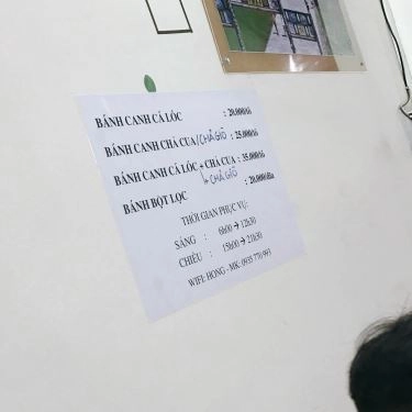 Thực đơn- Quán Ăn Hoàng Huế - Bánh Canh Cá Lóc