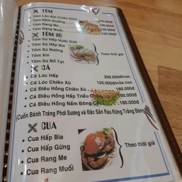 Thực đơn- Quán Ăn Hoàng Minh - Bánh Canh Trảng Bàng