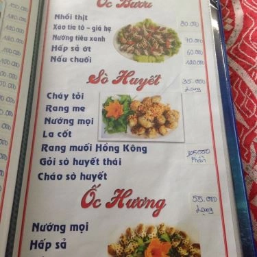 Thực đơn- Quán Ăn Hoàng Ty - Đặc Sản Trảng Bàng - Bình Quới