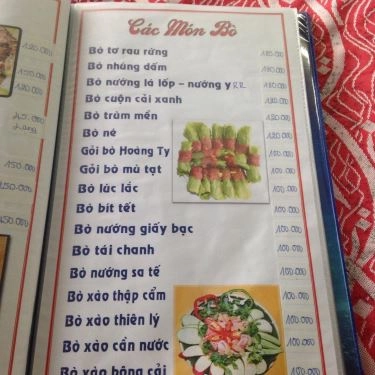 Thực đơn- Quán Ăn Hoàng Ty - Đặc Sản Trảng Bàng - Bình Quới